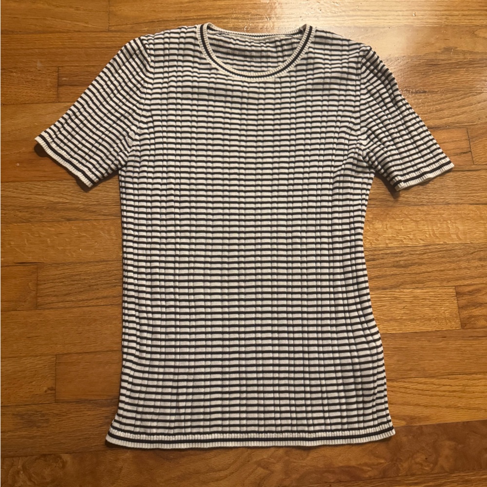 COS Monochrome Striped Knit Dress